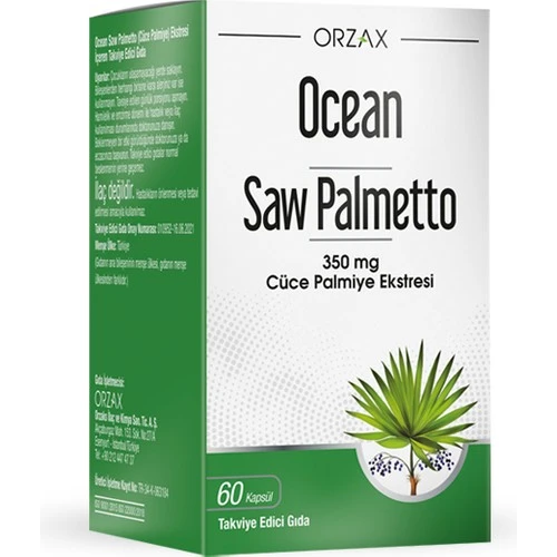 Orzax Ocean Saw Palmetto 350 mg 60 Kapsül ürün görseli 1