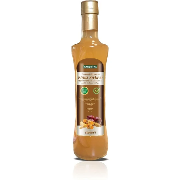 Aksu Vital Zerdeçallı Elma Sirkesi 500 ml ürün görseli 1