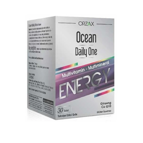 Orzax Ocean Daily One Multivitamin Multimineral Energy 30 Tablet ürün görseli 1