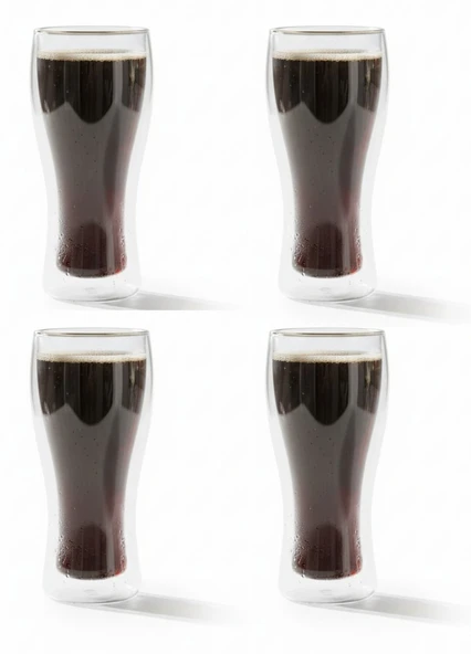 4'lü Meşrubat Bardağı Seti Çift Cidarlı Bira Bardağı 420 ml ürün görseli 1