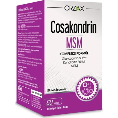 Orzax Ocean Cosakondrin MSM Glukozamin Kondroitin 60 Tablet ürün görseli 1