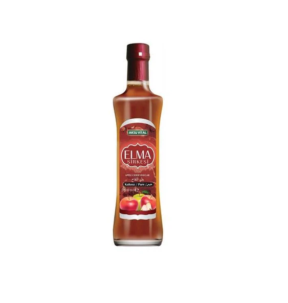 Aksu Vital Elma Sirkesi 500 ml Katkısız Yüzde 100 Doğal ürün görseli 1