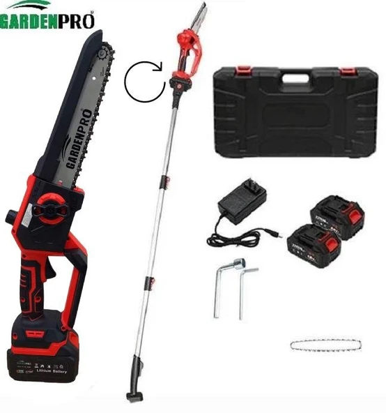 Gardenpro VST9C202 Lityum Akülü Uzatma Aparatlı Budama Testeresi ürün görseli 1