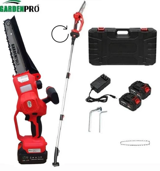 Gardenpro VST9C208 Lityum Akülü Uzatma Aparatlı Budama Testeresi ürün görseli 1