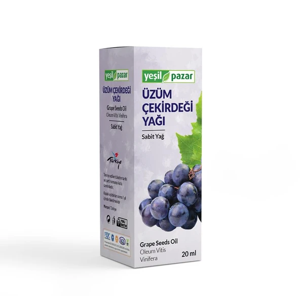 Yeşil Pazar Üzüm Çekirdeği Yağı 20 ML ürün görseli 1