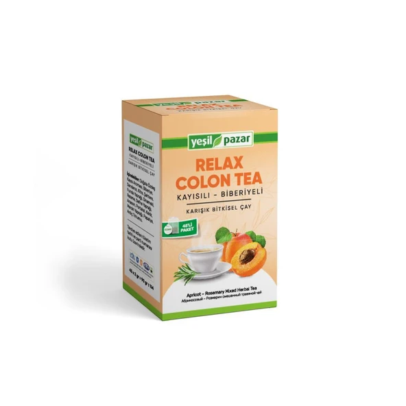 Yeşil Pazar Kayısılı Biberiyeli Relax Colon Tea 45 Poşet Çay ürün görseli 1