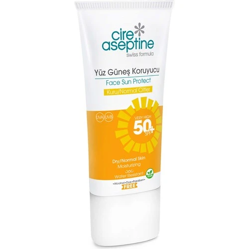 Cire Aseptine Yüz Güneş Koruyucu Kuru ve Normal Ciltler 50+SPF 50 ml ürün görseli 1