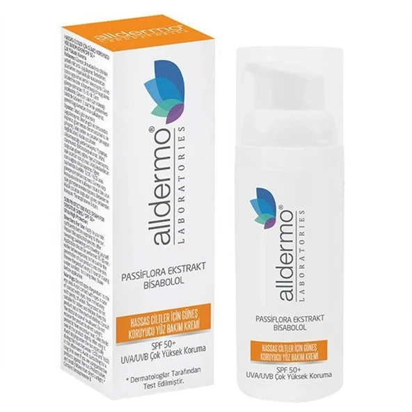 Alldermo Hassas Ciltker İçin Güneş Koruyucu Yüz Bakım Kremi SPF 50+ 50 ml ürün görseli 1