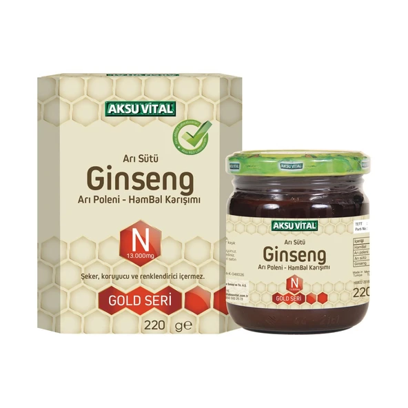 Aksu Vital Bal Polen Arı Sütü Ginseng Normal Doz 220 gr ürün görseli 1
