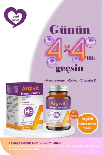 Argivit Magnizinmore 60 Tablet - Resim 2