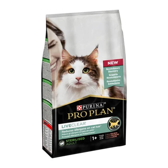 Pro Plan Live Clear Somonlu Kısır Kedi Maması 1,4 Kg ürün görseli 1
