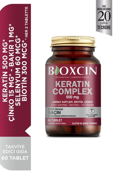 Bioxcin Keratin Complex 500 Mg 60 Tablet - Resim 3