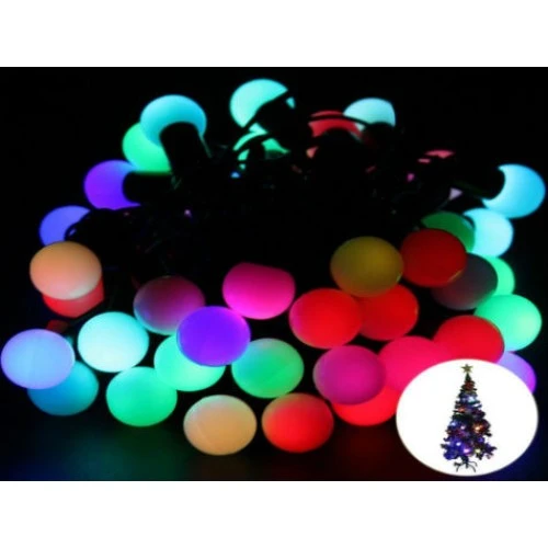 5 Metre 28 Led Fişli RGB Mini Top Led Siyah Kablo ürün görseli 1
