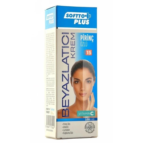 Softto Plus Pirinç Özlü Beyazlatıcı Krem 100 ml ürün görseli 1