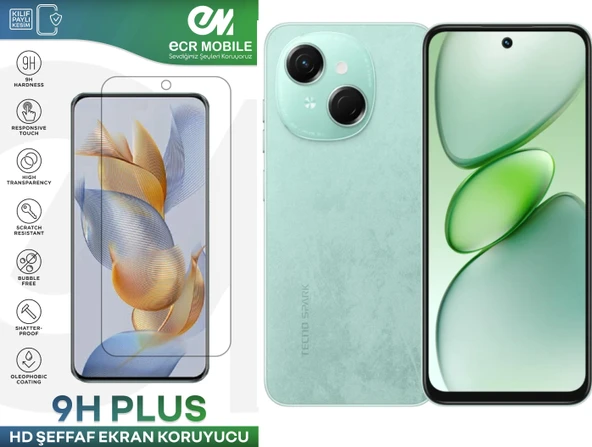 Tecno Spark GO 1 Ekran Koruyucu Esnek Nano Cam Tam Uyumlu Şeffaf ürün görseli 1