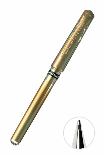 İmza Kalemi 1 Adet Uniball Signo Broad 1.0 mm Roller Pilot Kalem Um-153 Yaldızlı Davetiye Kalemi Uçlu Likit Mürekkepli ürün görseli 1