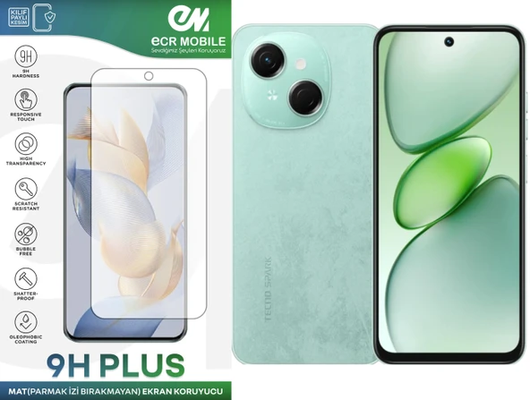 Tecno Spark GO 1  Ekran Koruyucu MAT Parmak İzi Bırakmayan Uyumlu 9H Esnek Nano Kırılmayan ürün görseli 1