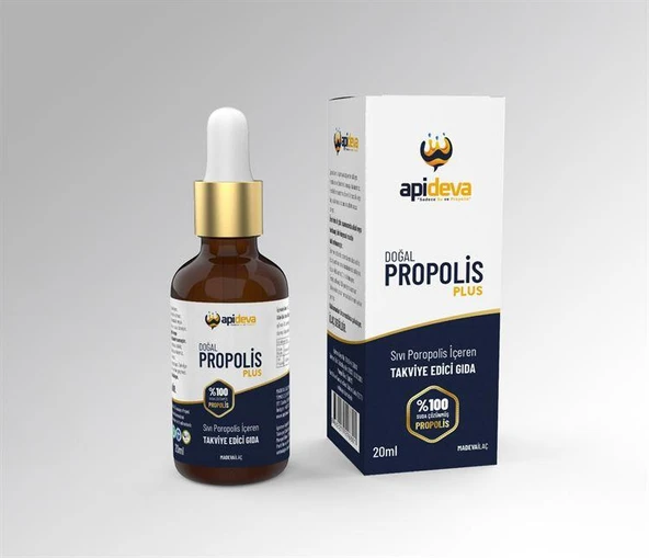 Apideva Propolis Sıvı Ekstresi 20 ml Alkolsüz Helal Sertifikalı ürün görseli 1