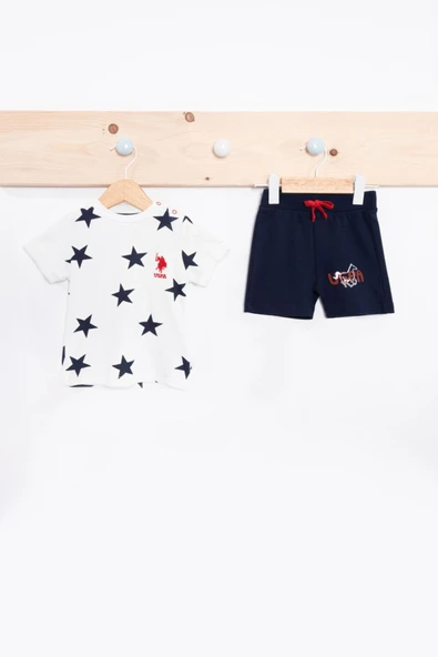 U.s Polo Assn Stars Erkek Bebek Kısa Kollu Takım ürün görseli 1
