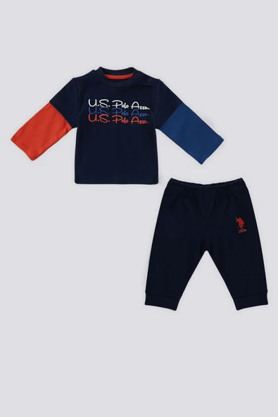 U.S. Polo Assn Garnili Kol Detay Bebek 2 Li Takım ürün görseli 1
