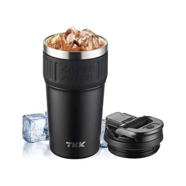 Tkk Çelik Termos Mug 630ML Mat Siyah - Resim 3