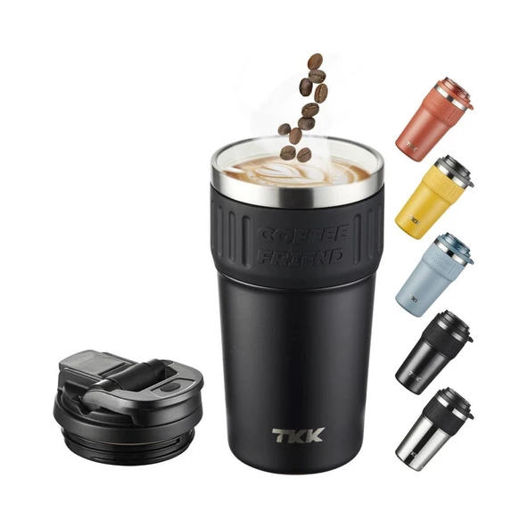 Tkk Çelik Termos Mug 630ML Mat Siyah - Resim 2