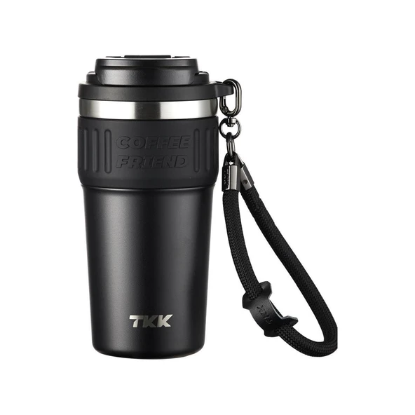 Tkk Çelik Termos Mug 630ML Mat Siyah ürün görseli 1