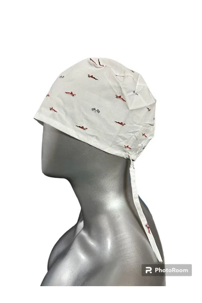 BEYAZ MEDİKAL Doktor Hemşire Aşçı Cerrahi Bone Hastane Bonesi Bandana ürün görseli 1