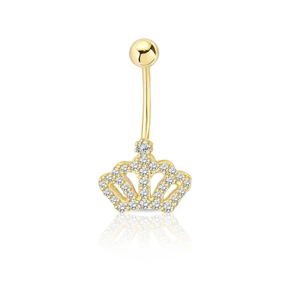 Altın Taşlı Taç Piercing ürün görseli 1