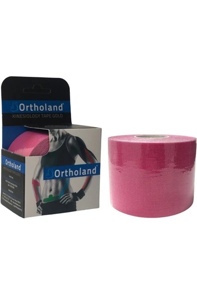 ORTHOLAND Kinesio Bandı, Spor Kas Ağrı 5cm*5mt Pembe ürün görseli 1