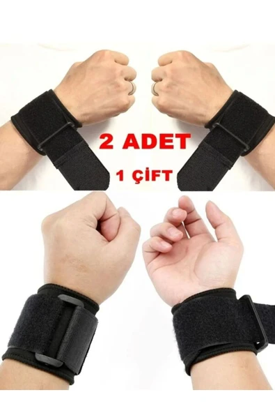 BEYAZ MEDİKAL 2 Adet El Bilek Bandajı Elastik Sporcu Bilekliği Fitness Ağırlık Destek Crossfit Body Destekstandart ürün görseli 1
