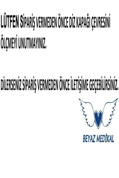 BEYAZ MEDİKAL DİZLİK DÜZ ÖRME - Resim 3
