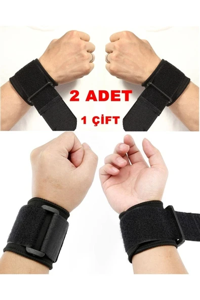 ARWEX 2 Adet El Bilek Bandajı Elastik Sporcu Bilekliği Fitness Ağırlık Destek Crossfit Body Destekstandart ürün görseli 1