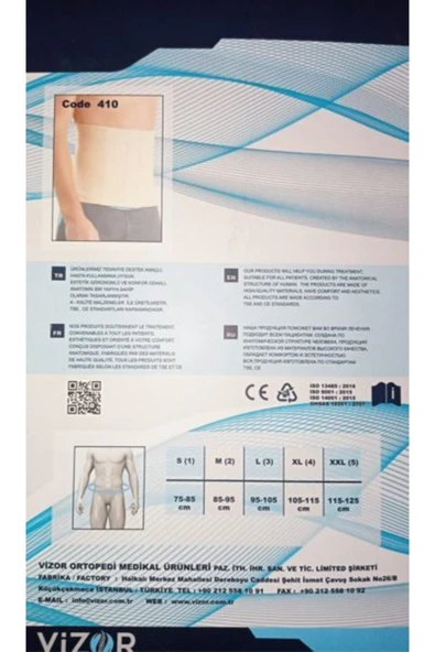VİZOR Abdominal Korse Strong Dark Blue - Resim 2