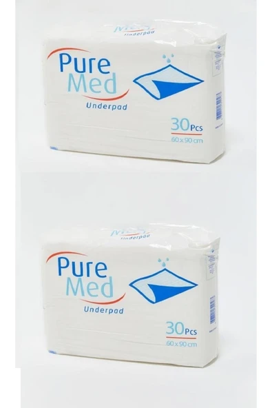 PUREMED Hasta Altı Bezi Serme Yatak Koruyucu 60x90 30'lu * 2 Paket ürün görseli 1