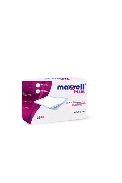 MAVVELL Plus Kedi Köpek Çiş Pedi Yatak Koruyucu 60x90cm 30lu 4 Paket 120 Adet ürün görseli 1