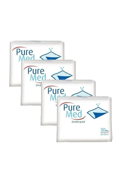PUREMED Köpek Çiş Pedi-hast Altı Koruyucu Bez 60x90 30'lu(120 Adet) ürün görseli 1