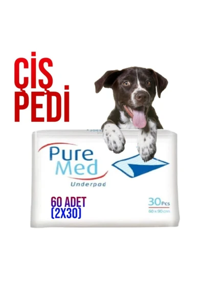 PUREMED 60x90 Cm Kedi Köpek Çiş Pedi 60 Adet (2x30) ürün görseli 1