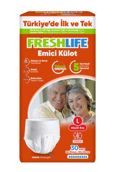 FRESHLİFE Emici Külot Yetişkin Hasta Bezi Large 30 Adet ürün görseli 1