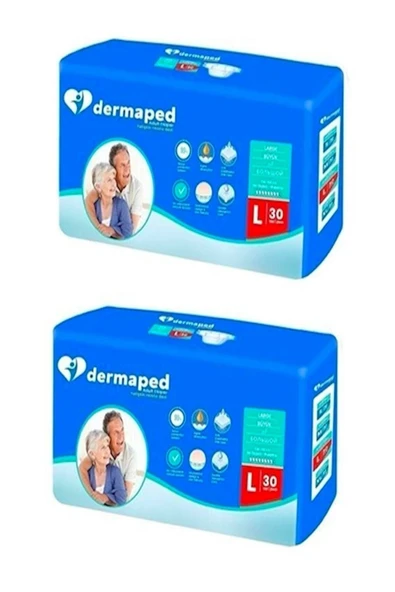 DERMAPED Yetişkin Hasta Bezi Bel Bantlı L Beden 60 Adet ürün görseli 1