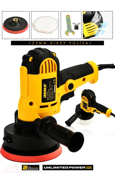 Assur 450W Elektrikli 125MM Dikey Polisaj Zımpara Makinesi ürün görseli 1