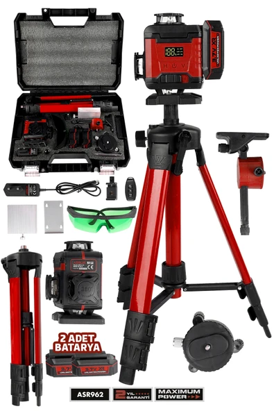 Assur Profesyonel 360 16 Köşe Otomatik Hizalama Tripod'lu Lazer Metre Hizalama ürün görseli 1