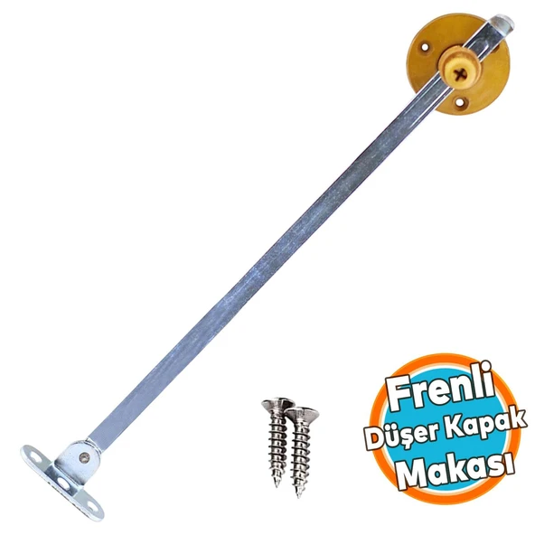 Düşer Kapak Makası Frenli Dolap Çekmece Metal 25 Cm Sessiz Açma Kapama Amortisör Piston Bar ürün görseli 1