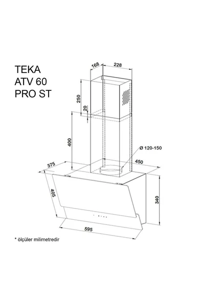 TEKA ATV 60 PRO ST GRİ DAVLUMBAZ - Resim 2