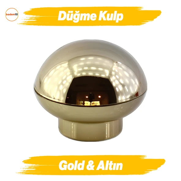 Luka Düğme Gold Mobilya Mutfak Dolap Dolabı Çekmece Kulpu Kulbu Plastik Altın Tek Vidalı Kulp ürün görseli 1