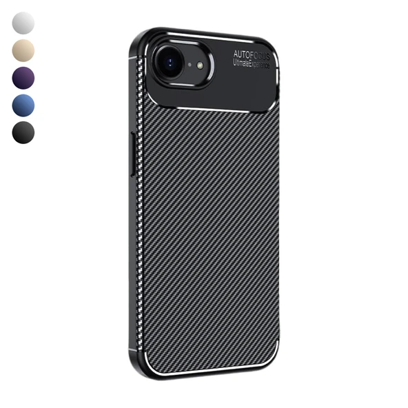 iPhone 16e Kılıf Focus Carbon Silikon Kapak ürün görseli 1