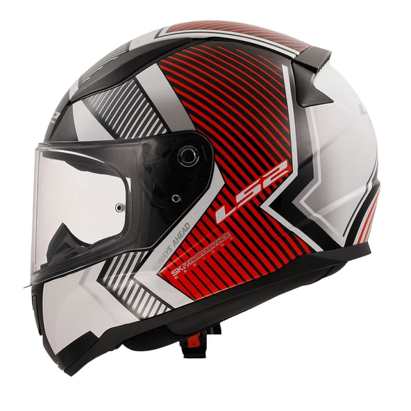 Ls2 Rapıd 2 Extra Beyaz-Kırmızı Kask L - Resim 4