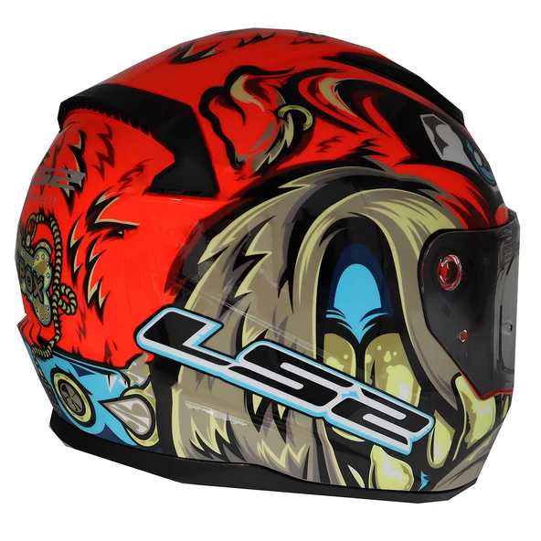 Ls2 Rapıd 2 Spox Kırmızı-Gri Kask Xl - Resim 3