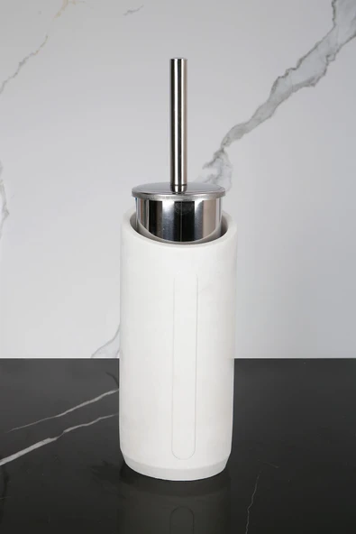 Betonmall 2 Parça Dekoratif Beton Tuvalet Fırçası Metal Wc Fırçalığı ürün görseli 1