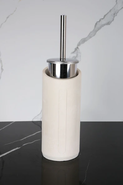 Betonmall 2 Parça Dekoratif Beton Tuvalet Fırçası Metal Wc Fırçalığı ürün görseli 1